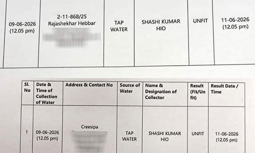 contaminated MCC water